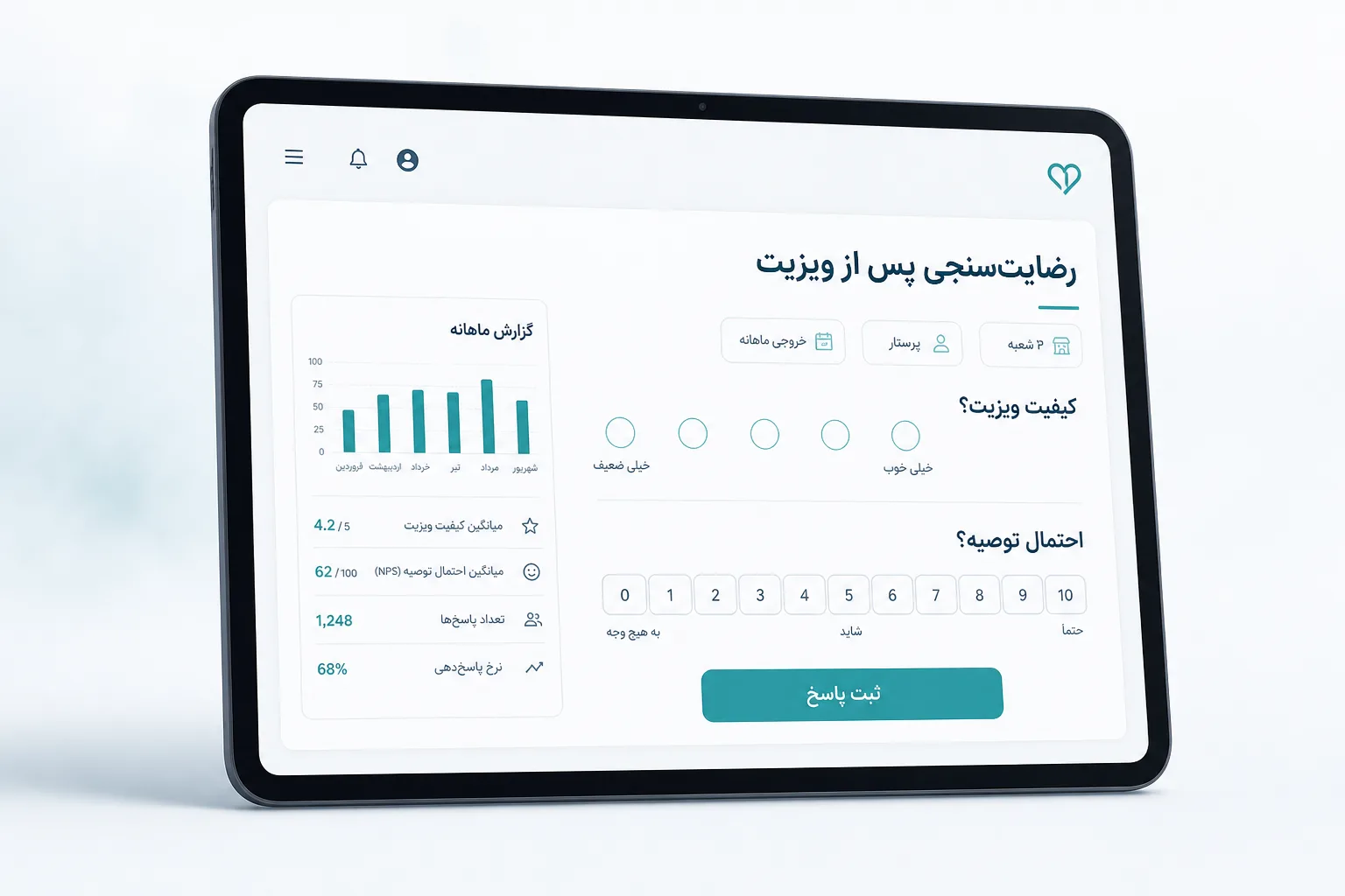 تبلت سنجش پس از خدمت